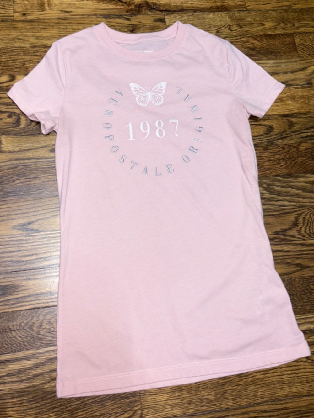 Aeropostale Pink 1987 Butterfly Graphic Tee